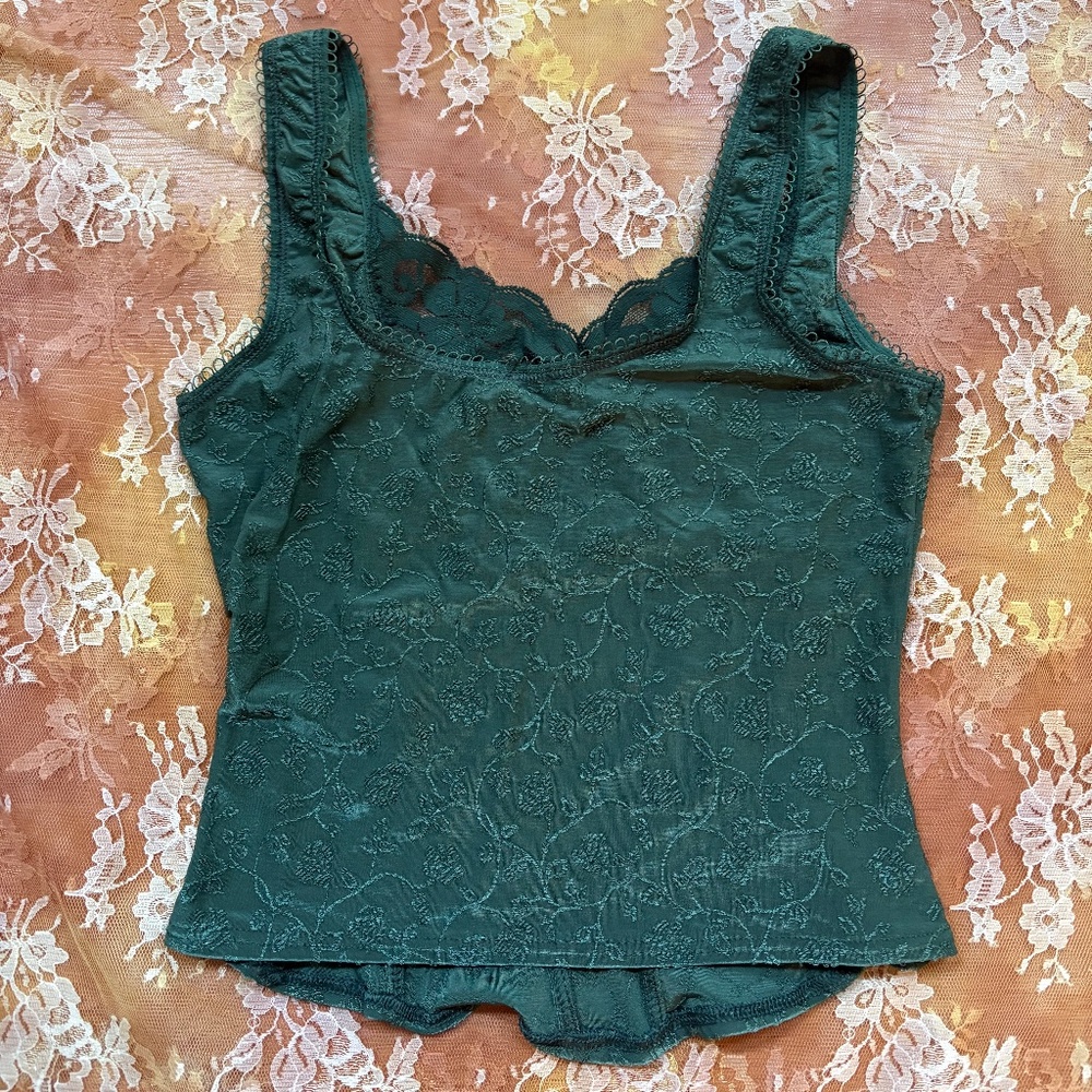 Lace cami corset top